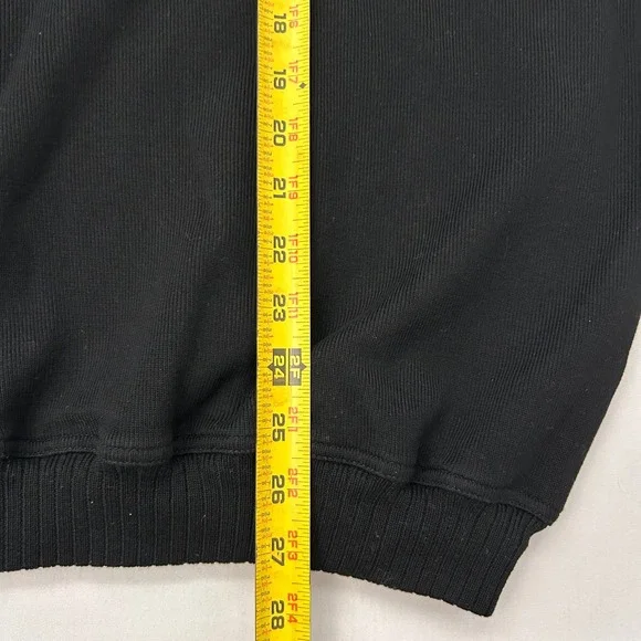 St. Croix Sweater Mens XXL Black Quarter Zip Knit Pullover Made in USA Vintage - Picture 7 of 7